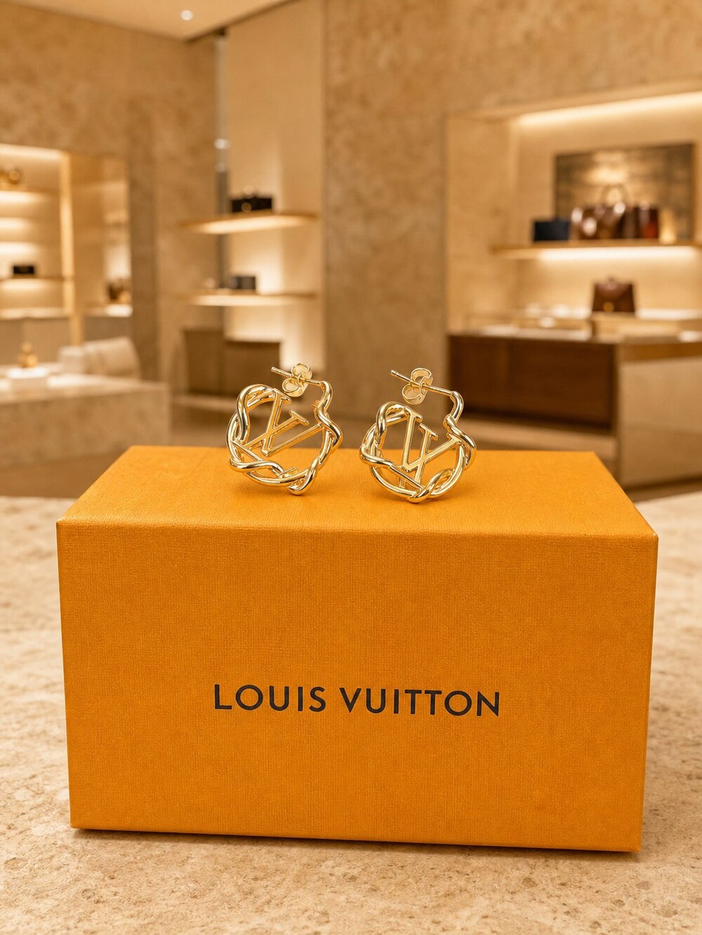 Louis Vuitton Signature Earrings Style 3 | New with Box - Picture 7 of 9